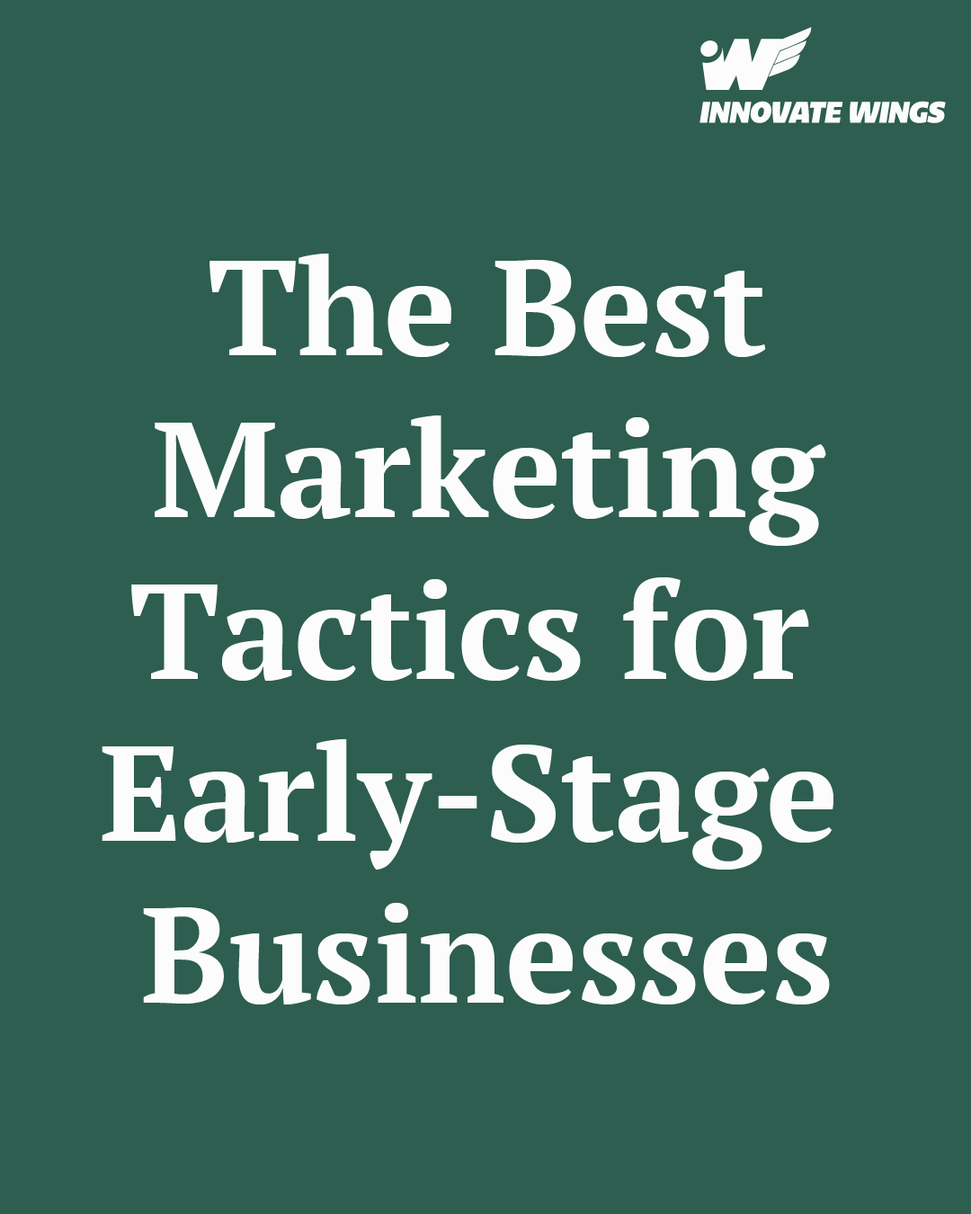 The Best Marketing Tactics for Early-Stage Businesses by Innovate Wings