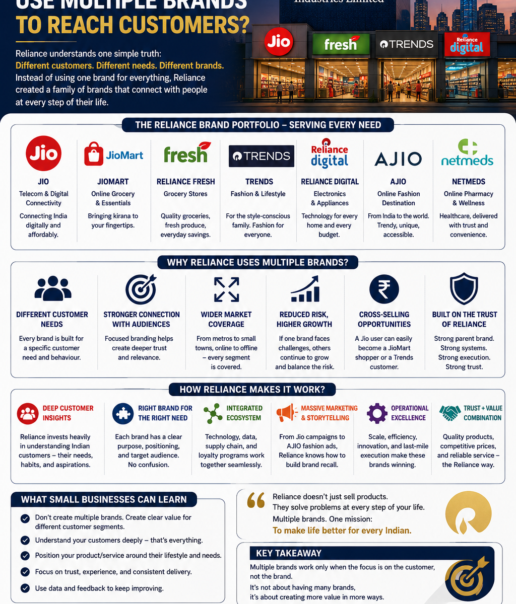 How Does Reliance Use Multiple Brands to Reach Customers? by Innovate Wings