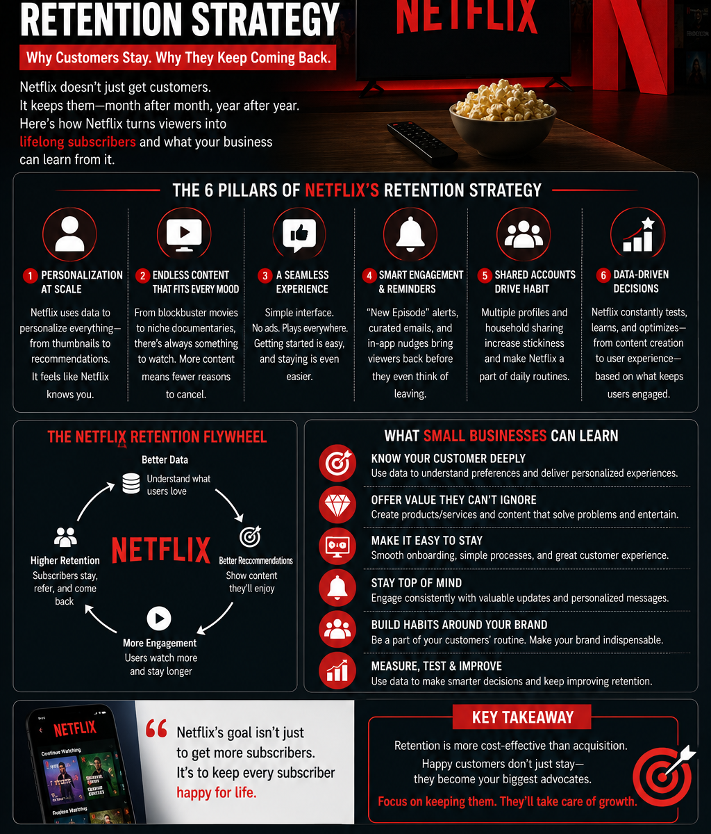 Netflix’s Customer Retention Strategy by innovate Wings
